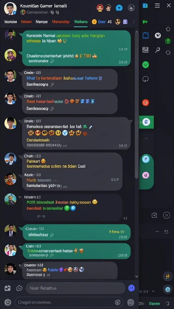 Tampilan kustomisasi karakter yang menarik dan beragam.
