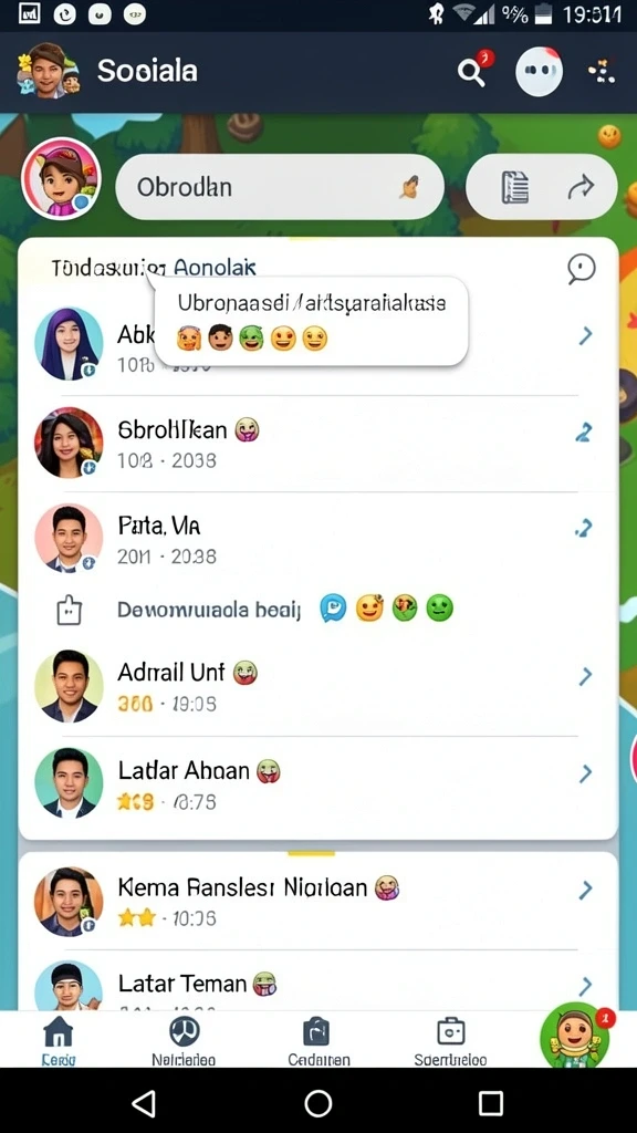 Karakter-karakter berwarna yang menarik dan unik.