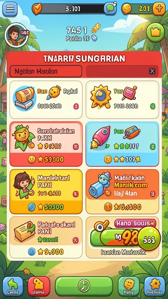Level yang menantang dan penuh petualangan.