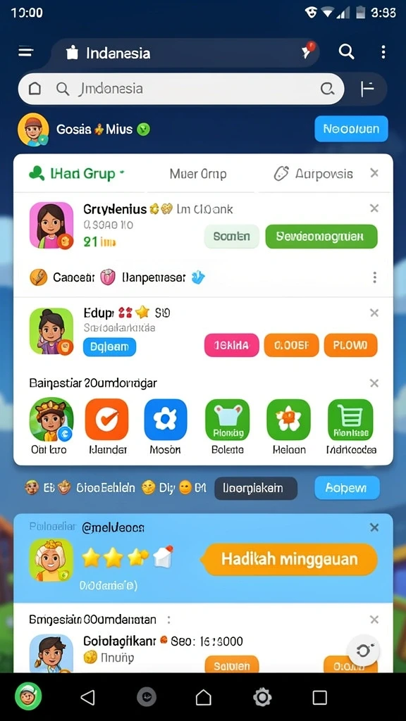 Tampilan awal F7F7 yang menarik dan colorful.