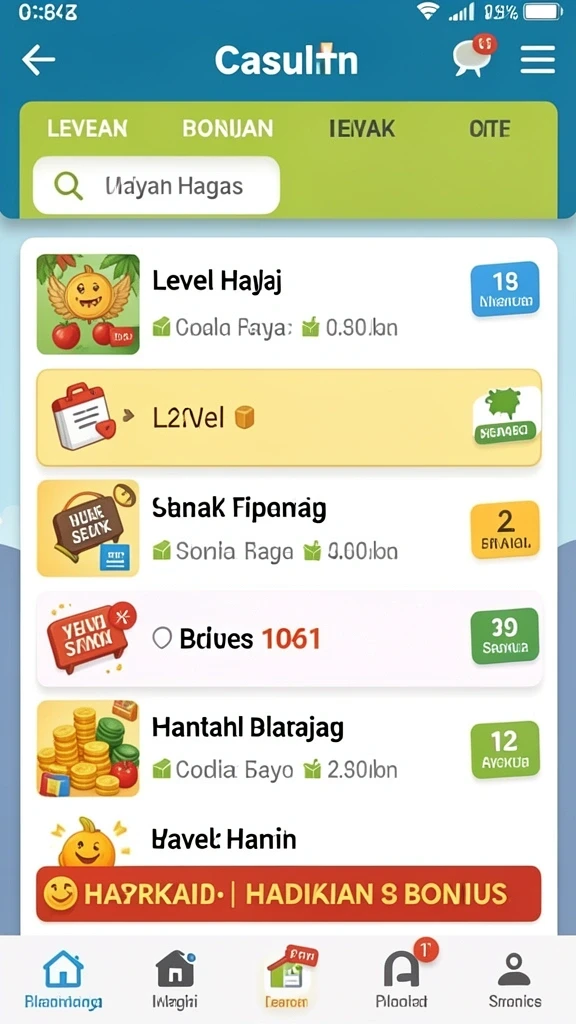 Karakter-karakter lucu yang dapat dipilih oleh pemain.