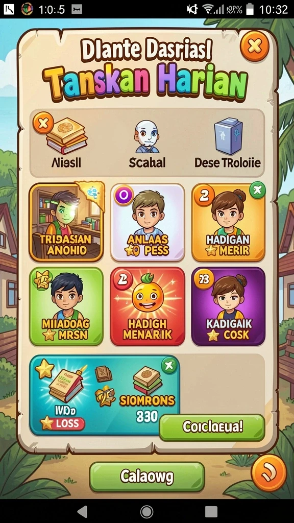 Sistem level yang beragam dan menantang.