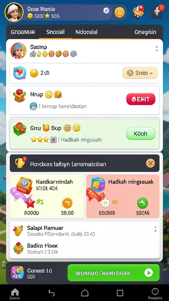 Event bulanan dengan hadiah menarik untuk pemain.
