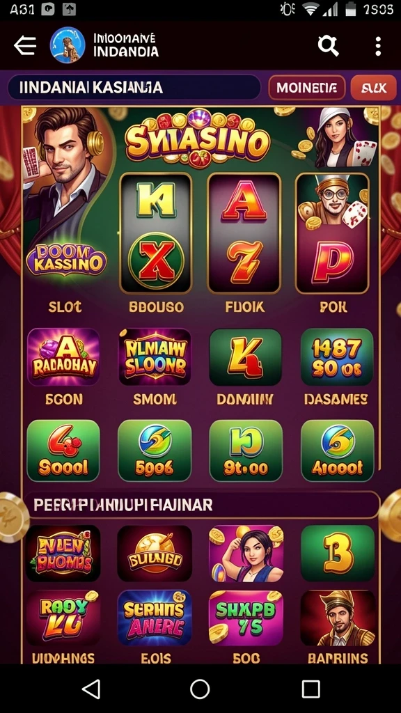 Berbagai tema permainan menarik tersedia.