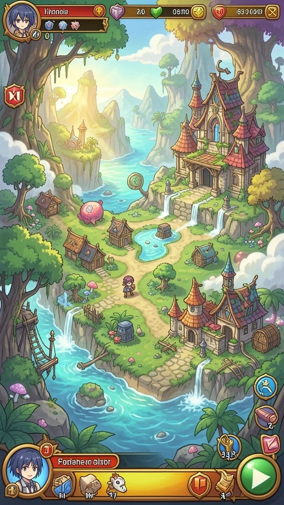 Tangkapan layar dari level menantang dalam game.