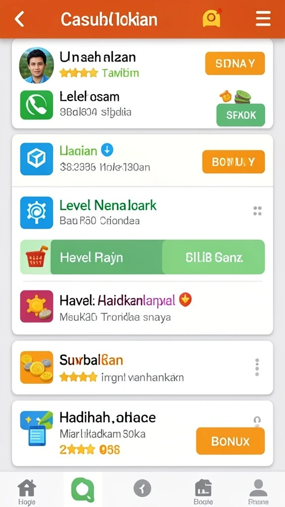 Fitur interaksi dengan pemain lainnya.