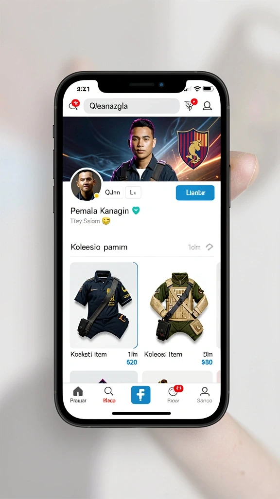 Tampilan karakter customization yang menarik.
