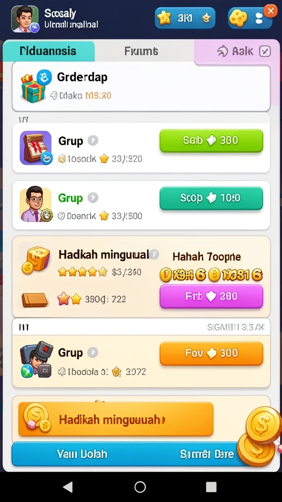 Level permainan yang menantang dan seru.