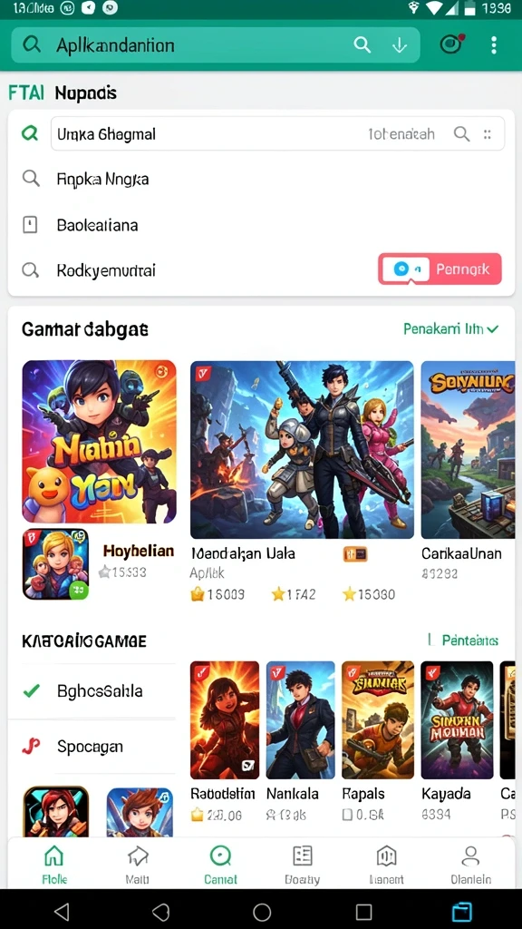 Tampilan awal game yang menarik dan berwarna.