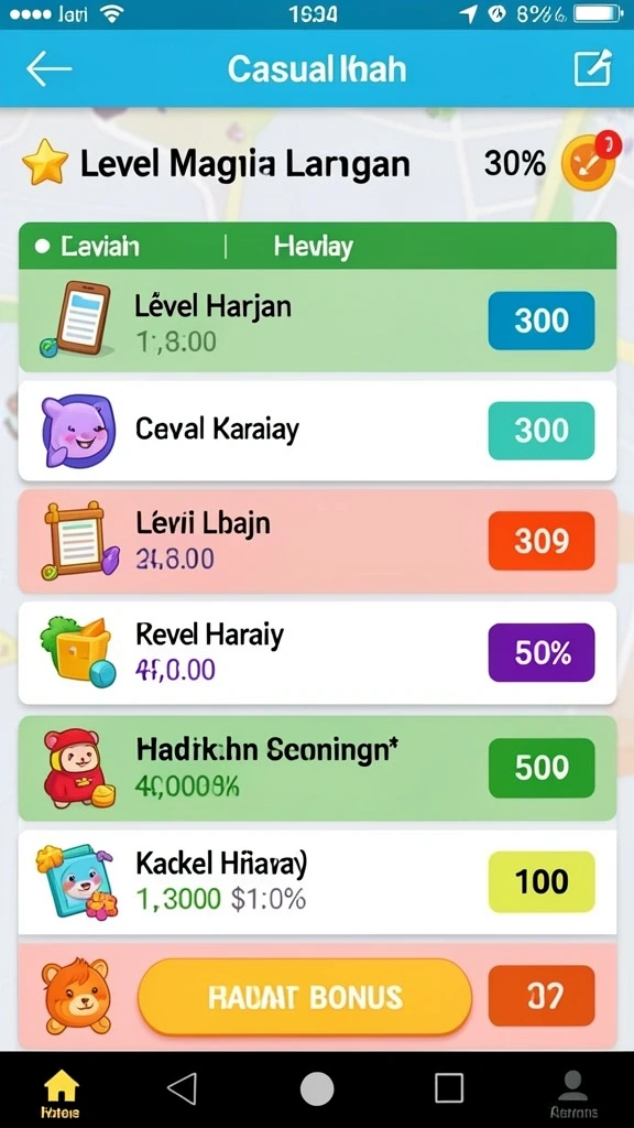 Screenshot menampilkan roda keberuntungan dengan hadiah menarik.