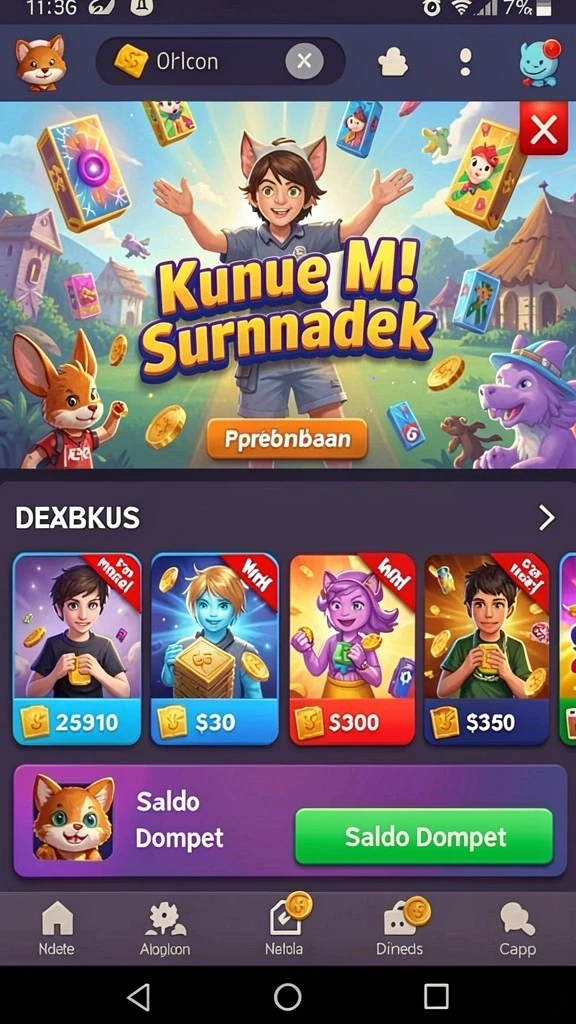 Karakter karismatik yang siap menemani petualangan.