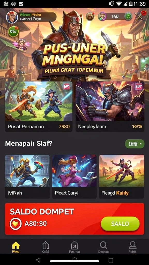 Tampilan awal game yang memukau dan penuh warna.